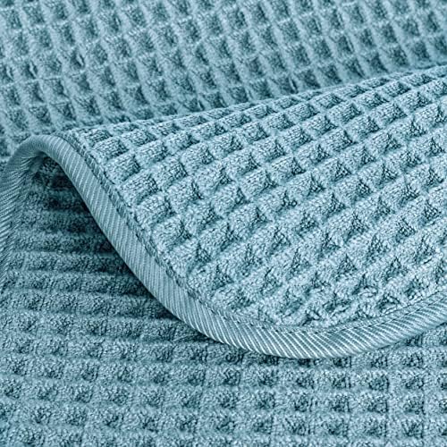 POLYTE 430 GSM Poly Blend Microfiber Waffle Wash Cloth Face Towel, 13x13 in - Image 4
