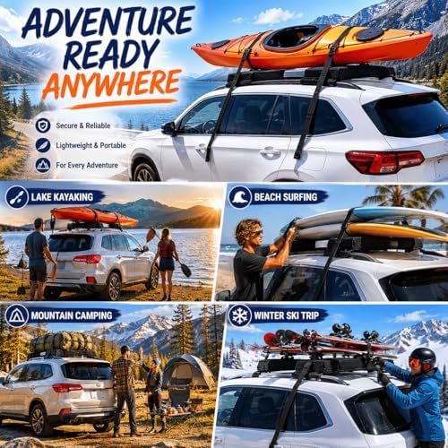 Universal Soft Roof Rack Pads for Toyota 4Runner Platinum AWD 2018-Present - Image 5