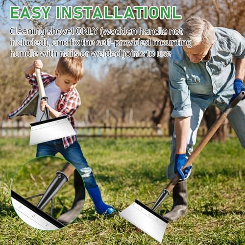 Multifunctional Garden Cleaning Shovel, Heavy Duty Steel Flat Shovel - Image 3