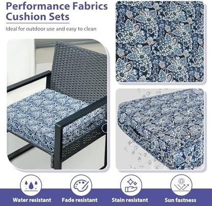 IPYNBAP Outdoor Chair Cushions Set of 4 -Waterproof Outdoor Seat Cushions - Image 3