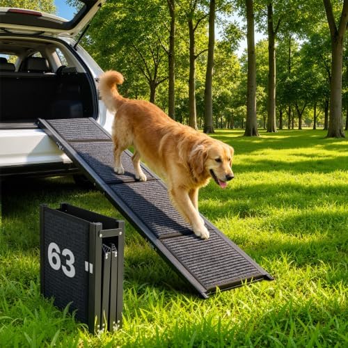 VEVOR Dog Ramp for Cars, Folding Pet Ramps for Medium & Large Dogs up to 250lbs by VEVOR