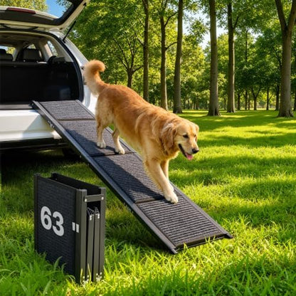 VEVOR Dog Ramp for Cars, Folding Pet Ramps for Medium & Large Dogs up to 250lbs by VEVOR