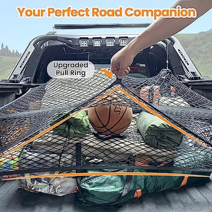 Double-Layer Truck Bed Organizer Net Elastic Cargo Mesh - Image 2