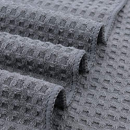 POLYTE 380 GSM Microfiber Waffle Kitchen Dish Cloth, 12x12 in, 8 Pack - Image 4