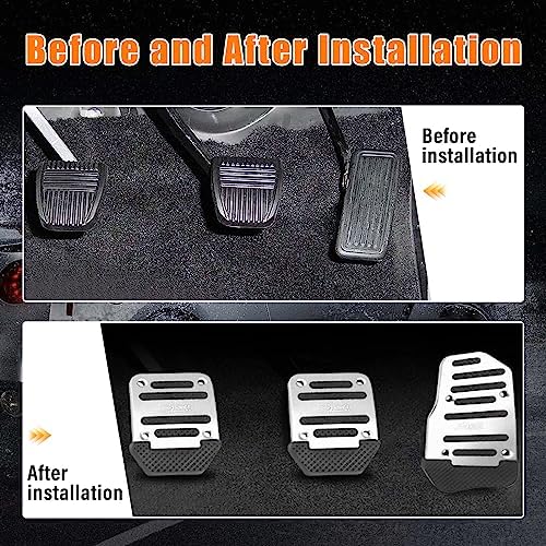 Ziciner 3PCS Non-Slip Car Pedal Pads, Manual Gearbox Gas Pedal Brake Pedal Cover - Image 4