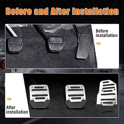 Ziciner 3PCS Non-Slip Car Pedal Pads, Manual Gearbox Gas Pedal Brake Pedal Cover - Image 4