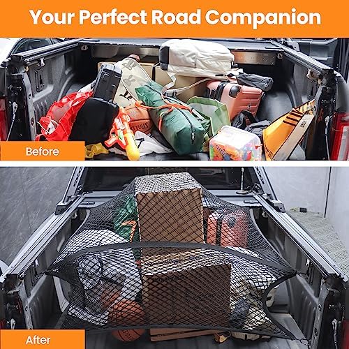 Double-Layer Truck Bed Organizer Net Elastic Cargo Mesh - Image 6