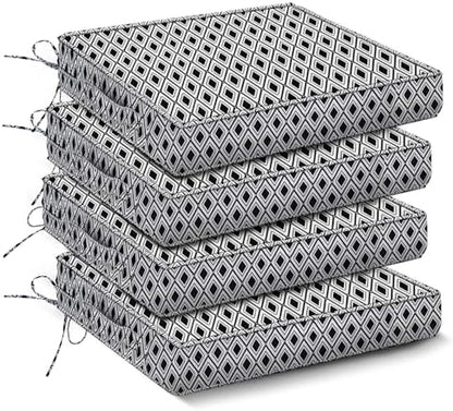 IPYNBAP Outdoor Chair Cushions Set of 4 -Waterproof Outdoor Seat Cushions by IPYNBAP